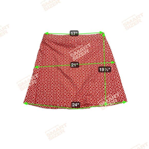 Ripskirt Hawaii Adjustable Wrap Skirt Orange Geometric Print Size L Length 2 - Picture 3 of 9